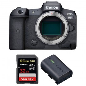 Canon R5 Nu + SanDisk 32GB Extreme PRO UHS-II SDXC 300 MB/s + Canon LP-E6NH - Appareil Photo Professionnel