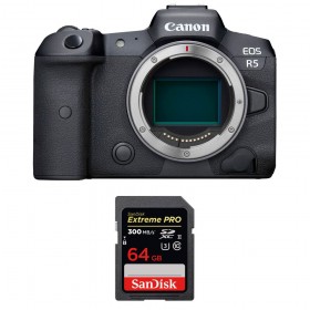 Canon EOS R5 Body + SanDisk 64GB Extreme PRO UHS-II SDXC 300 MB/s