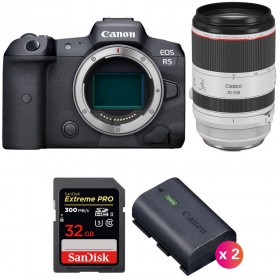 Canon EOS R5 + RF 70-200mm f/2.8L IS USM + SanDisk 32GB Extreme PRO UHS-II SDXC 300 MB/s + 2 Canon LP-E6NH