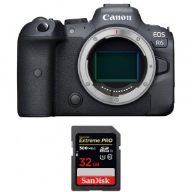 Canon R6 Cuerpo + SanDisk 32GB Extreme PRO UHS-II SDXC 300 MB/s - Cámara mirrorless