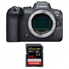 Canon R6 Cuerpo + SanDisk 64GB Extreme PRO UHS-II SDXC 300 MB/s - Cámara mirrorless
