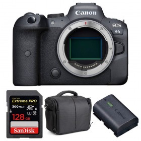 Canon R6 Nu + SanDisk 128GB Extreme PRO UHS-II SDXC 300 MB/s + Canon LP-E6NH + Sac - Appareil Photo Hybride