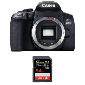 Canon EOS 850D Body + SanDisk 64GB Extreme UHS-I SDXC 170 MB/s