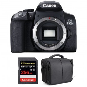 Canon 850D Nu + SanDisk 256GB Extreme UHS-I SDXC 170 MB/s + Sac - Appareil photo Reflex