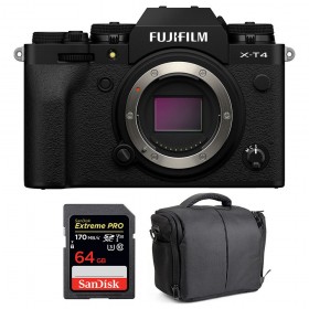 Fujifilm XT4 Cuerpo Negro + SanDisk 64GB UHS-I SDXC 170 MB/s + Bolsa - Cámara mirrorless