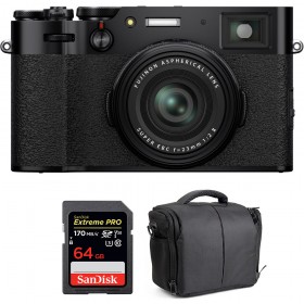 Fujifilm X100V Black + SanDisk 64GB Extreme Pro UHS-I SDXC 170 MB/s + Bag