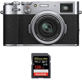 Fujifilm X100V Silver + SanDisk 128GB Extreme Pro UHS-I SDXC 170 MB/s - Appareil Compact Expert