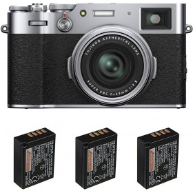 Fujifilm X100V Silver + 3 Fujifilm NP-W126S - Appareil Compact Expert