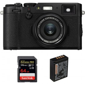 Fujifilm X100F Black + SanDisk 64GB Extreme Pro UHS-I SDXC 170 MB/s + Fujifilm NP-W126S