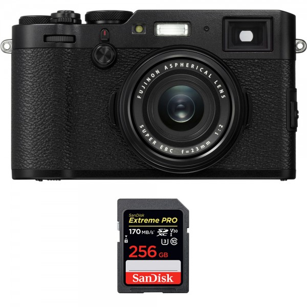 Fujifilm X100F Noir + SanDisk 256GB Extreme Pro UHS-I SDXC 170 MB/s - Appareil Compact Expert