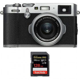 Fujifilm X100F Silver + SanDisk 128GB Extreme Pro UHS-I SDXC 170 MB/s - Appareil Compact Expert