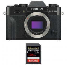 Fujifilm XT30 Negro + SanDisk 128GB Extreme Pro UHS-I SDXC 170 MB/s - Cámara mirrorless