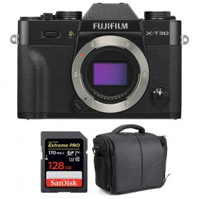 Fujifilm XT30 Noir + SanDisk 128GB Extreme Pro UHS-I SDXC 170 MB/s + Sac - Appareil Photo Hybride