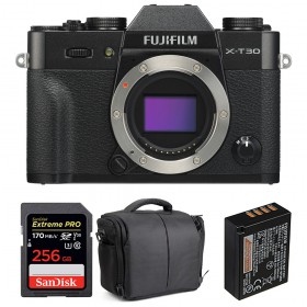 Fujifilm XT30 Noir + SanDisk 256GB Extreme Pro UHS-I SDXC 170 MB/s + Fujifilm NP-W126S + Sac - Appareil Photo Hybride