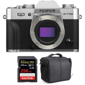 Fujifilm XT30 Silver + SanDisk 256GB Extreme Pro UHS-I SDXC 170 MB/s + Sac - Appareil Photo Hybride