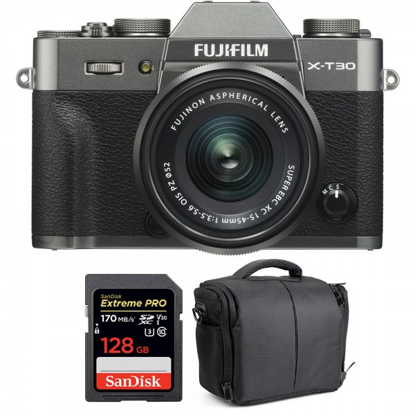 Fujifilm XT30 + XC 15-45mm F3.5-5.6 OIS PZ Charcoal + SanDisk 128GB UHS-I SDXC 170 MB/s + Sac - Appareil Photo Hybride