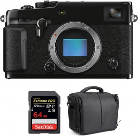 Fujifilm XPro 3 Nu Noir + SanDisk 64GB Extreme Pro UHS-I SDXC 170 MB/s + Sac - Appareil Photo Hybride