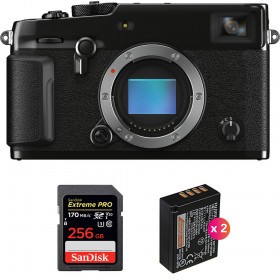 Fujifilm XPro 3 Nu Noir + SanDisk 256GB Extreme Pro UHS-I SDXC 170 MB/s + 2 Fujifilm NP-W126S - Appareil Photo Hybride