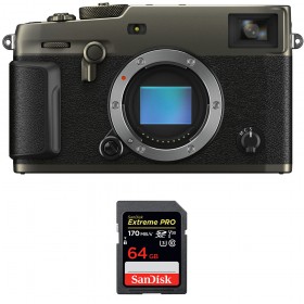 Fujifilm XPro 3 Nu Dura Black + SanDisk 64GB Extreme Pro UHS-I SDXC 170 MB/s - Appareil Photo Hybride