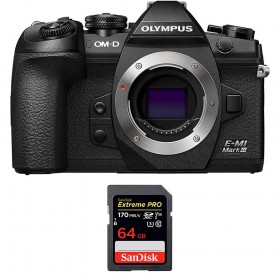 Olympus OM-D E-M1 Mark III Cuerpo + SanDisk 64GB Extreme Pro UHS-I SDXC 170 MB/s - Cámara mirrorless