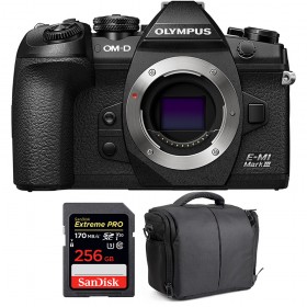 Olympus OMD E-M1 III Nu + SanDisk 256GB Extreme Pro UHS-I SDXC 170 MB/s + Sac - Appareil Photo Hybride