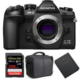 Olympus OMD E-M1 III Nu + SanDisk 256GB Extreme Pro UHS-I SDXC 170 MB/s + Olympus BLH-1 + Sac - Appareil Photo Hybride