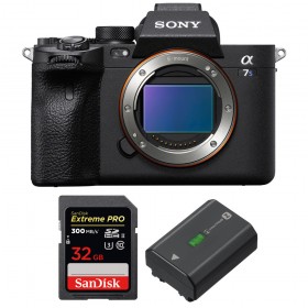 Sony A7S III Nu + SanDisk 32GB Extreme PRO UHS-II SDXC 300 MB/s + Sony NP-FZ100 - Appareil Photo Professionnel