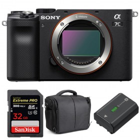 Sony A7C Cuerpo Negro + SanDisk 32GB Extreme PRO UHS-II SDXC 300 MB/s + Sony NP-FZ100 + Bolsa - Cámara mirrorless