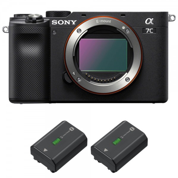 Sony A7C Nu Noir + 2 Sony NP-FZ100 - Appareil Photo Hybride