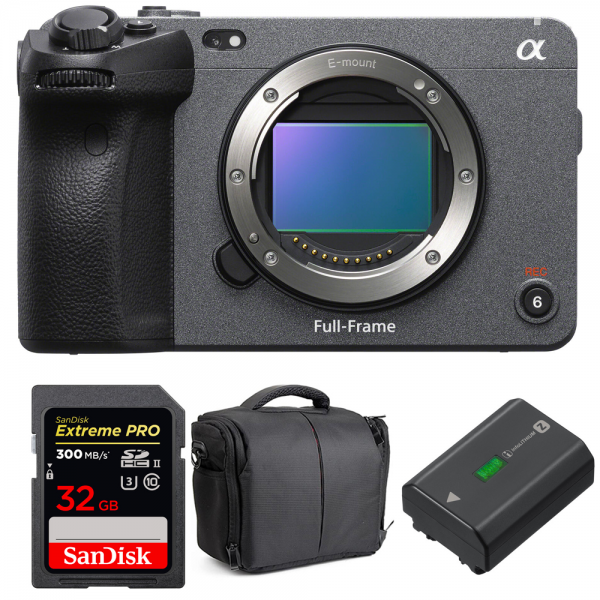 Sony FX3 Camera Cinéma + SanDisk 32GB Extreme PRO UHS-II SDXC 300 MB/s + Sony NP-FZ100 + Sac - Caméra compacte Plein Format