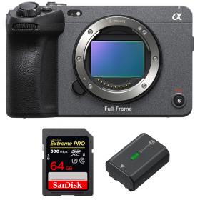 Sony FX3 Cinema camera + SanDisk 64GB Extreme PRO UHS-II SDXC 300 MB/s + Sony NP-FZ100