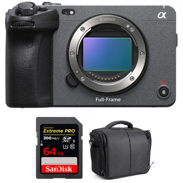 Sony FX3 Camera Cinéma + SanDisk 64GB Extreme PRO UHS-II SDXC 300 MB/s + Sac - Caméra compacte Plein Format