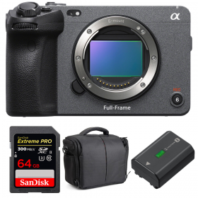 Sony FX3 Cinema camera + SanDisk 64GB Extreme PRO UHS-II SDXC 300 MB/s + Sony NP-FZ100 + Bag