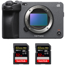 Sony FX3 Cinema camera + 2 SanDisk 32GB Extreme PRO UHS-II SDXC 300 MB/s