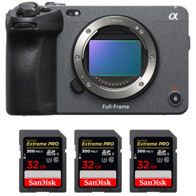 Sony FX3 Cinema camera + 3 SanDisk 32GB Extreme PRO UHS-II SDXC 300 MB/s