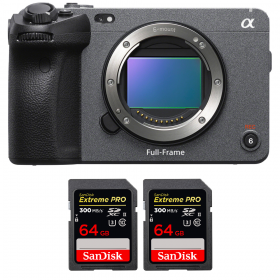 Sony FX3 Cinema camera + 2 SanDisk 64GB Extreme PRO UHS-II SDXC 300 MB/s