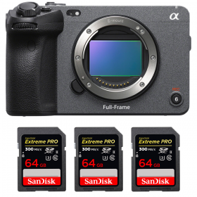 Sony FX3 Cinema camara + 3 SanDisk 64GB Extreme PRO UHS-II SDXC 300 MB/s - Cámara de cine