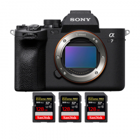 Sony Alpha 7 IV Body + 3 SanDisk 128GB Extreme PRO UHS-II SDXC 300 MB/s - Mirrorless camera