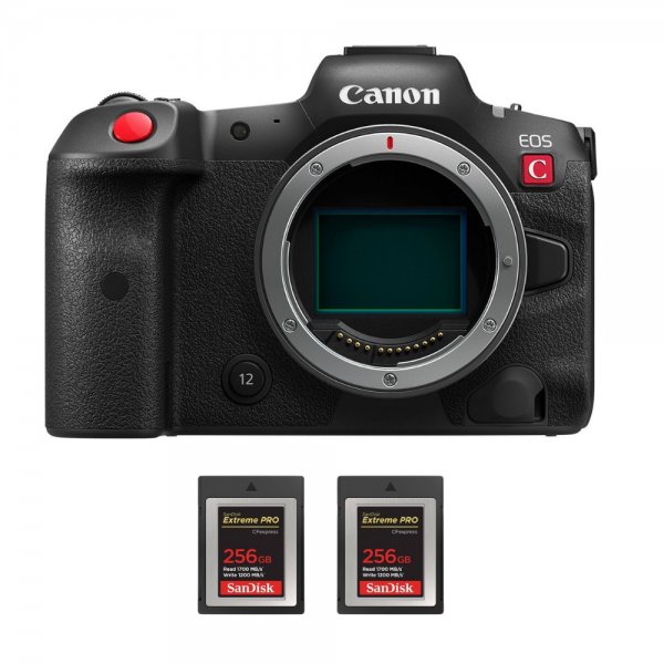 Canon EOS R5 C Nu + 2 SanDisk 256GB Extreme PRO CFexpress Type B