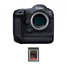 Canon EOS R3 Nu + 1 SanDisk 64GB Extreme PRO CFexpress Type B - Appareil Photo Professionnel