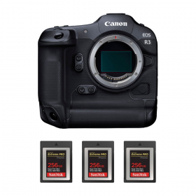 Canon EOS R3 Nu + 3 SanDisk 256GB Extreme PRO CFexpress Type B - Appareil Photo Professionnel