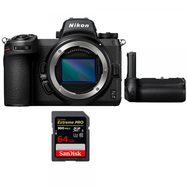 Nikon Z7 II + Grip Nikon MB-N11 + 1 SanDisk 64GB Extreme PRO UHS-II SDXC 300 MB/s - Appareil Photo Hybride
