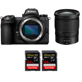 Nikon Z6 II + Z 24-70mm f/4 S + 2 SanDisk 64GB Extreme PRO UHS-II SDXC 300 MB/s - Appareil Photo Hybride