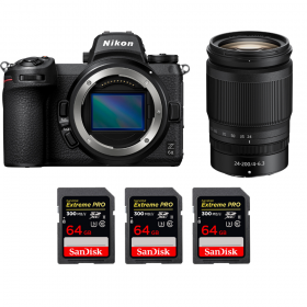 Nikon Z6 II + Z 24-200mm f/4-6.3 VR + 3 SanDisk 64GB Extreme PRO UHS-II SDXC 300 MB/s - Appareil Photo Hybride