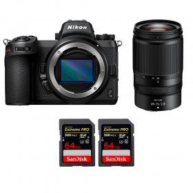 Nikon Z7 II + Z 28-75mm f/2.8 + 2 SanDisk 64GB Extreme PRO UHS-II SDXC 300 MB/s - Appareil Photo Hybride