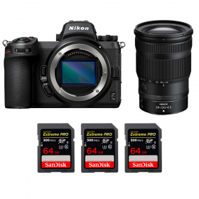 Nikon Z7 II + Z 24-120mm f/4 S + 3 SanDisk 64GB Extreme PRO UHS-II SDXC 300 MB/s - Appareil Photo Hybride