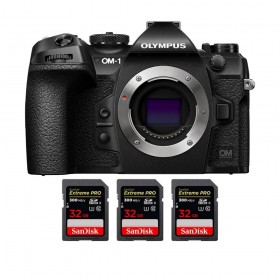 OM SYSTEM OM-1 + 3 SanDisk 32GB Extreme PRO UHS-II SDXC 300 MB/s Mirrorless camera