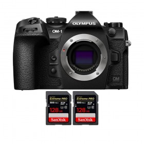 OM SYSTEM OM-1 + 2 SanDisk 128GB Extreme PRO UHS-II SDXC 300 MB/s Mirrorless camera