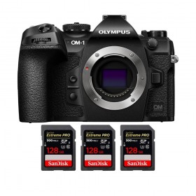 OM SYSTEM OM-1 + 3 SanDisk 128GB Extreme PRO UHS-II SDXC 300 MB/s Mirrorless camera