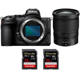 Nikon Z5 + Z 24-70mm f/4 S + 2 SanDisk 32GB Extreme PRO UHS-II SDXC 300 MB/s - Appareil Photo Hybride